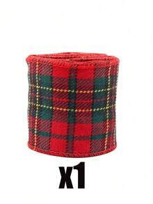 3/1pc Christmas Red & Green Plaid Gift Wrapping Ribbon, Suitable For All Christmas Gift Wrapping, Holiday Floral Arrangements, Bow Making, Wreath Making, Table Decor And Christmas Tree Decoration - One Size Fits All - View 12