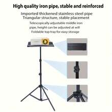 Projector Stand With Telescopic Tray, Can Hold Projector, Computer, Books, Etc., Universal Projector Stand, Portable Floor Tripod, Height Adjustable, Suitable For Office, Stage, Studio, Outdoor - View 11
