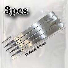 3pcs Interchangeable Head Anti-Static Tweezers Set, Stainless Steel Precision Pointed ESD Tweezers, Stainless Steel Tweezers Body, Carbon Fiber Conductive Plastic Tweezers, Electronic Repair Hand Tool DIY Gripping Tool Set - Tweezers - View 12