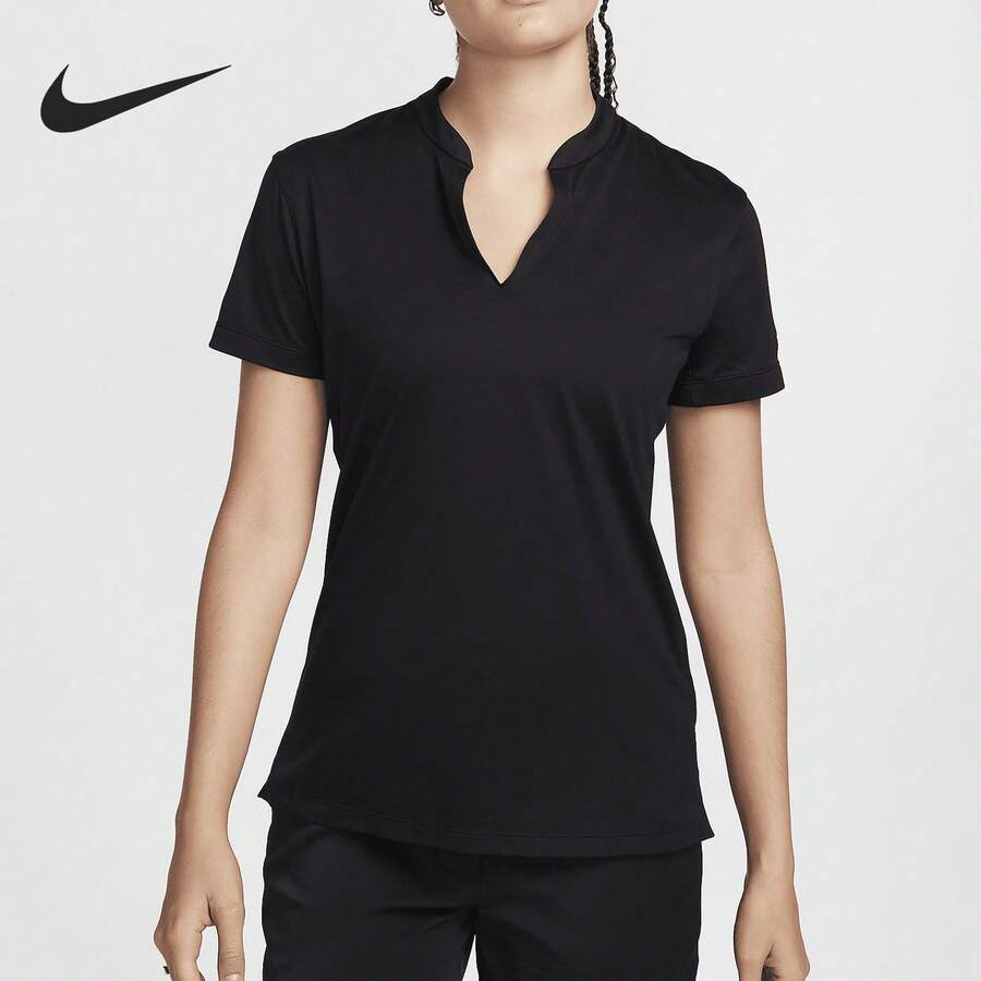 Kaos Golf Wanita Nike Authentic Dri-FIT Baru, Bernapas, dan Pas Badan (Slim Fit) AJ5223-010 - AJ5223-010 - View 1