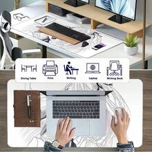 Queen Black Bow Mouse Pad Kawaii Leather Mouse Pad Academic Fashion Computer Desk Pad Is Suitable For Laptop Non-Slip Waterproof Leather Material Base Pad Office Accessories Decorative Edge Lock Edge Desk Pad - View 10