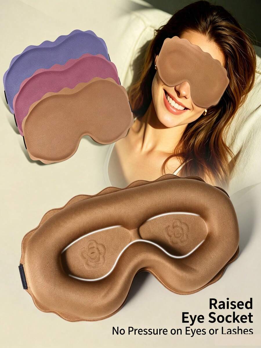 1PC Full Coverage 3D Contoured Sleep Eye Mask, Light Blocking, Breathable, Deep Eye Cavity, Non-Pressure, Eye Protection, Factory Wholesale - A - View 1