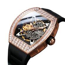 ONOLA Brand Automatic Mechanical Watch, Luxury Luminous Sports Waterproof Barrel-Shaped Skeleton Wristwatch - one-size - View 5