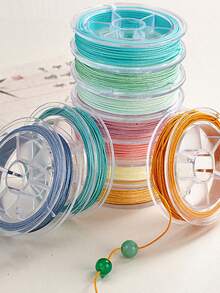 12m/Rollo Cuerda Trenzada de Colores para Joyería, Hilo para Cuentas, Material de Manualidades DIY para Pulseras, Hilo de Seda - Hilo para cuentas de joyería - Ver 3