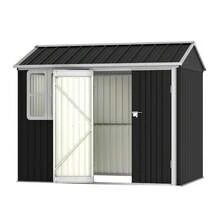 Stylish Modern Metal Garden Shed – 152.4 * 91.44 Cm Waterproof Galvanized Steel Storage Unit With Clear Window, Smooth Sliding Door, Secure Lock & Lean-To Design For Patio, Backyard Or Outdoor Utility Use – Compact, Rust-Resistant, Easy Assembly, Spa - 152.4*91.44cm Green - View 6