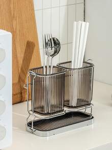 1 Set Minimalist Metal Rack Storage Bin, Simple Ins Style Metal Rack Utensil Storage Bin, Highly Attractive Utensil Storage Kitchenware Storage Home Organizer Storage Box Kitchen - View 7