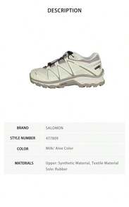 Salomon Xt Quest Gtx Series Unisex Sports Shoes 477809 - Milk/Aloe Color 477809 - View 7