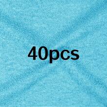 Washcloth Set 40 Packs – Soft, Absorbent Face Towels For Bathroom & Gym, Hand, Beauty, Spa, And Home Hair Care Use – Reusable, Durable & Machine Washable Wash Cloths - Multi-Color, 10x10 Inches - Blue - View 12