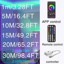 RGB LED燈條，附44鍵遙控器，支援音樂同步與變色功能，可定時、調節亮度、可裁剪，適用於客廳裝飾、臥室裝飾、節慶氛圍燈、萬聖節裝飾 - New - 查看 10