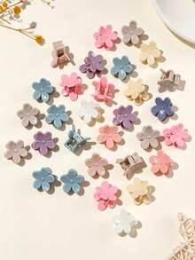 50pcs Morandi Color Mini Clips Box (Random Box Pattern, Random Clip Color) - Multicolor - View 4