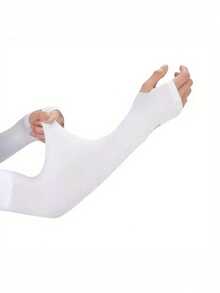 1 Pair Summer UV Protection Ice Silk Arm Sleeves, Compression Sun Protection Sleeves, Student Supplies Sun Block Arm Sleeves, Ice Silk Sleeves With Sun Protection Function, Summer Sun Protection Fingerless Gloves, Unisex, Suitable For Driving, Outdoor Activities, Fishing, Sports & Exercise - Multicolor - View 21