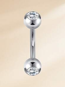 CIZME 14G 女款小號肚臍環 316L 不鏽鋼螺紋肚臍環 Rook 穿刺飾品彎棒 - Belly Rings - 查看 6