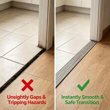 1pc Easy Install PVC Floor Trim Strip, Suitable For Indoor Wall And Baseboard Seamless Decoration, Durable Seam Coverage, Applicable For Home And Construction Projects, Multi-Functional Wood Grain Finish - A - View 4