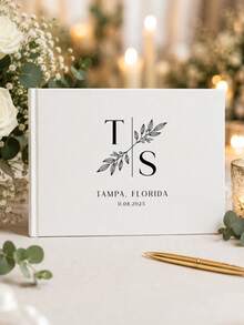 Customized Wedding Guest Book Linen Photo Album Personalized Linen Hardcover Photo Album Wedding Commemorative Album Anniversary Memory Book Couple Gift - Multicolor - View 4