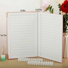 1套480色腳趾甲色卡，鑲嵌甲型美甲樣品書，沙龍美甲工具展示架，含600片假甲片與500個編號色標 - 紅色 - 查看 6