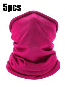 1 pieza Pañuelo de cuello ligero y transpirable de unicolor con protección solar, protección UV, adecuado para deportes al aire libre y ciclismo - Rosa Fucsia - Ver 10