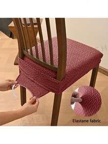 1pc Non-Slip Dining Chair Cover, Soft Plaid Pattern, Elastic Chair Cover, Suitable For Office And Home Chairs, Beautiful High Elastic Soft, Can Replace Old Surface, Protects Chair, Aesthetic Home - Multicolor - View 23