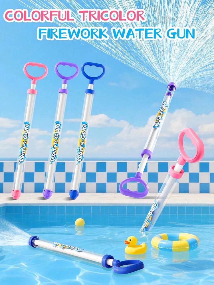 Summer Water Gun Toy With Fun Pull-Out Design, Large Capacity Water Storage, Suitable For Outdoor Rafting, Beach, Water Park, Swimming Pool Water Play, Essential For Adult Outdoor Activities In Summer - Multicolor - View 10