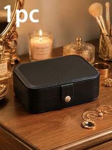 1 pieza Caja de almacenamiento de joyas exquisita, Caja de joyas, Caja de almacenamiento estilo gabinete, Collar, Aretes, Pulsera, Caja de joyas para anillos, Caja de joyas dorada exquisita francesa - Multicolor - Ver 12