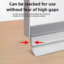1pc 0.9mX3.5cm PVC Door Bottom Seal Strip, Self-Adhesive Soundproof Windproof Dustproof Gap Sealer For Glass Window Bedroom Home - A - View 5