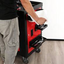 4Pc Magnetic Toolbox Tray Set Tool Box Cabinet Side Shelf Storage Van Workshop - A - View 5