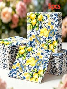 20pcs/40pcs/60pcs/80pcs/Lemon Party Napkins, Disposable Paper Napkins, Yellow Birthday Party Decoration Napkins, Suitable For Daily, Holiday, Summer Party, Wedding Table Decor And Scrapbooking - Multicolor - View 7