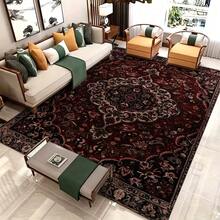 Dark Red Vintage Bohemian Paisley Pattern Living Room Area, Decorative Flooring, Suitable For Living Rooms, Bedrooms, Dining Rooms, Studies, Kitchens, And Also Suitable For Halloween And Other Holiday Decorations. Lightweight - 1PC - View 6
