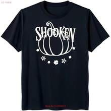 Black Short Sleeved T-Shirt With White Pumpkin Graphic & 'SHOOKEN' Text - 款式 - 查看 1