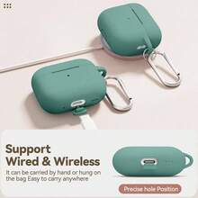 Funda protectora para Pro 3 2025, carcasa protectora de silicona rosa suave compatible con Apple Pro de 3ª generación, adecuada para niñas con cadena de flores, llavero y kit de limpieza - Aguja de pino verde - Ver 4
