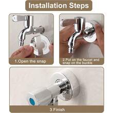 4pcs Wall Pipe Covers, ABS Adjustable Split Flange Design, With Sealing Tape, Easy Install Decorative Cover Plates, Suitable For Radiator And Sink Pipes, Home Bathroom Kitchen Decorative Water Pipe Rings - Modern - View 10