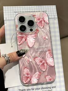 Funda de teléfono con pintura de mariposa y plumas plateadas resistente a caídas compatible con Ip 17 Ip 17 Pro Ip 17 Promax Iphone16/Iphone15 XR /7/8 Iphone15Promax/12PROMAX/13PROMAX/14PROMAX 13 14 11 12p14 Mujeres P11 Carcasa blanda P12 Resistente a caídas XS.XR /78P.78GES2 13/ Serie 15 S24 A03s,A03core,A04,A12,A13,A14,A21s,A22,A23,A24,A32,A33a34,A5 A51A52,A53,A54,A71,A72,A73,S20fe,S21,S25 A35 A56 Funda protectora de teléfono - Multicolor - Ver 2
