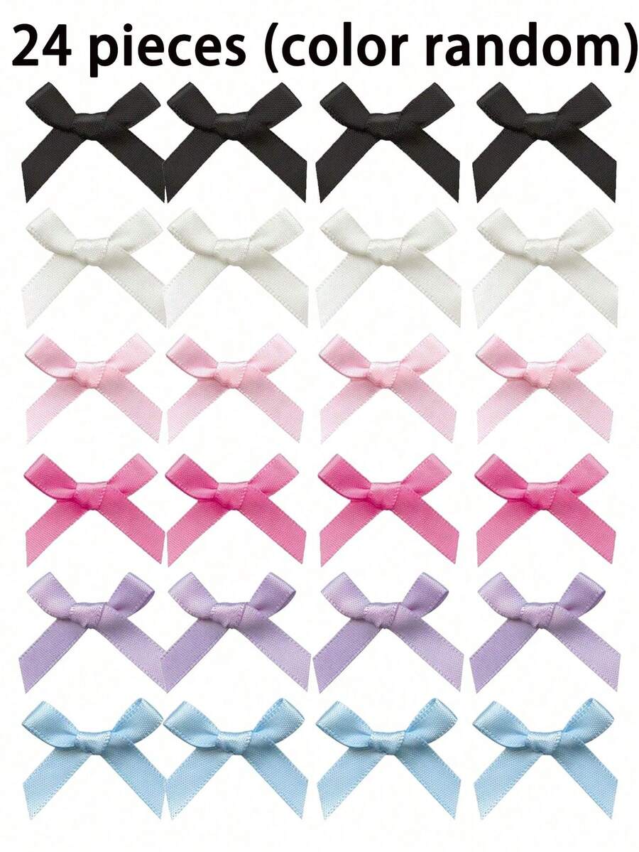18/24 Clips para el cabello con lazo de colores lindos, adecuados para uso diario (color aleatorio) - Multicolor - Ver 1