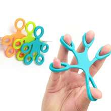 Banda de resistencia de silicona para dedos, banda de entrenamiento de fuerza para dedos, anillo de resistencia para fitness de dedos para adultos - Multicolor - Ver 1