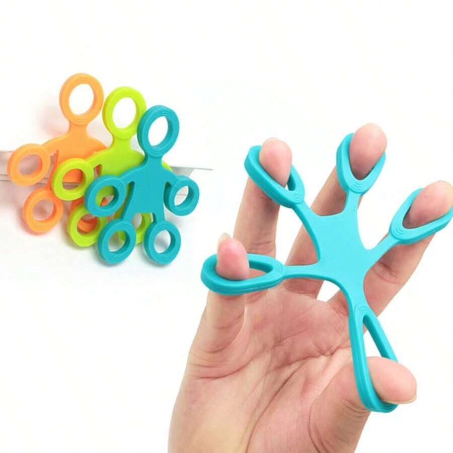 Banda de resistencia de silicona para dedos, banda de entrenamiento de fuerza para dedos, anillo de resistencia para fitness de dedos para adultos - Multicolor - Ver 1