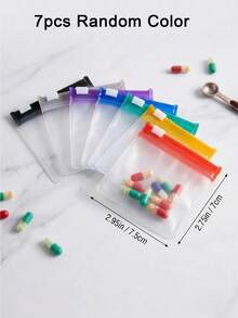 Portable Zipper Pill Bag, Travel Pill Storage Bag, Reusable Pill Box For Storing Pills/Tablets, Waterproof Sealed, Jewelry, Jewelry, Jewelry Storage, Storage Bag, Portable Storage Bag - Multicolor - View 8