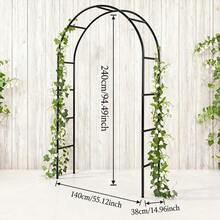 1pc Sturdy Outdoor Metal Garden Archway, Minimalist Curved Frame Without Mesh Design, Suitable For All Seasons Decoration - Spring Vines & Flowers, Autumn Fallen Leaves, Winter Snow Scenes, Wedding Yard Entrance Arch, Easy Assembly Climbing Plant Support - All-season - View 9