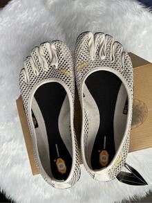 Scarpe da yoga FiveFingers VI-B da donna con dita separate, antiscivolo, da allenamento a piedi nudi per Pilates, traspiranti, con cinturini incrociati, sneaker sportive - Rete grigia - Visualizzare 9