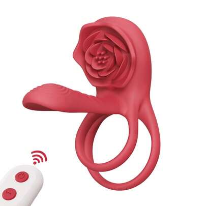 Anillo vibrador para pene con control remoto, anillos de silicona suave, juguetes sexuales para hombres, entrenamiento de duración masculina y estimulador clitoriano femenino, vibrador de punto G para mujeres, juguetes sexuales para adultos, juego silencioso de placer para parejas