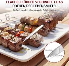 Stainless Steel BBQ Skewers, 20-Piece Set, 38 Cm Long For Meat & Camping Fire - BBQ Skewers - View 3