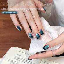 MIANEL GEL 10ml 2026 Summer New Ice Lake Pine Green Cat Eye Gel Nail Polish, Extremely Flattering Skin Tone, Shiny Transparent Deep Green Glass Bead Cat Eye Effect, Professional Salon-Grade DIY Home Use LED Curing - Multicolor - View 5