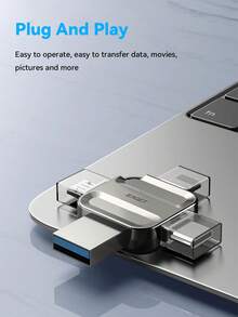 EAGET 4 In 1 - Memory Stick USB 3.0 High Speed Thumb Drives With For IPhone Photo Stick USB Storage Phone USB C Flash Drive For IPad Pro Android For Phone 17/16/15/14 ,Laptop,PC, - View 11