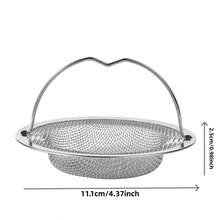 1pc Kitchen Sink Strainer, Made Of Stainless Steel With Curved Handle For Easy Grip And Residue Disposal. Can Intercept Food Residue From Washing Vegetables And Dishes, Prevent Drain Clogging And Keep Water Flowing Smoothly. Suitable For Various Kitchen Scenarios, Odor-Proof Cover - Kitchen Sink Strainer - View 8