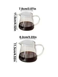 1pc Minimalist Cold Brew Coffee Pot, Pour-Over Sharing Pot, INS Style Heat-Resistant Glass Drip Coffee Brewer, Home Water Kettle - Transparent - View 9