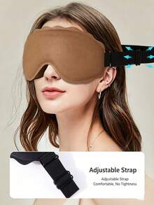 1PC Full Coverage 3D Contoured Sleep Eye Mask, Light Blocking, Breathable, Deep Eye Cavity, Non-Pressure, Eye Protection, Factory Wholesale - A - View 4