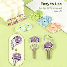 8pcs Animal Pattern Non-Slip Silicone Key Caps, Durable Non-Slip Key Identifiers, Suitable For Home, Office And Door Keys, Daily Essentials, Perfect For Family And Roommates, Keep Keys Organized, Great Gift Choice - A - View 12