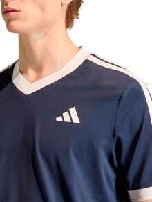 Adidas Breathable And Comfortable Men's Short-Sleeved T-Shirt For Sports And Leisure - Blue and White - View 6