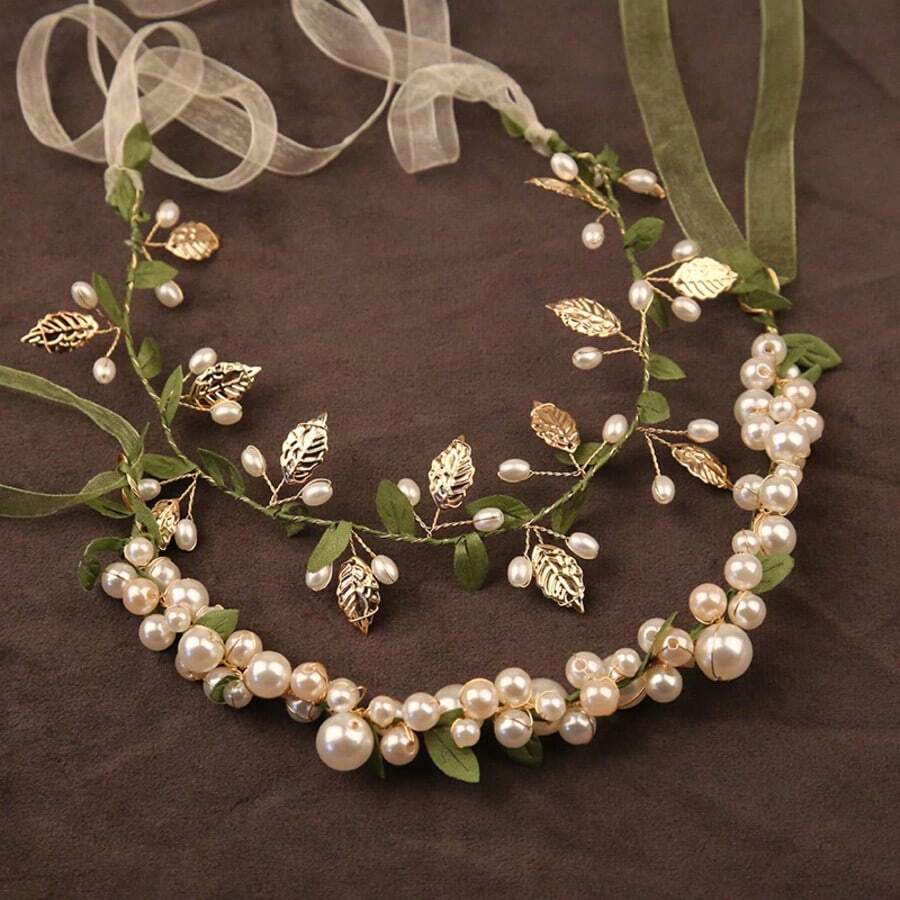1件優雅新娘婚禮髮箍髮飾,四季皆宜 - 彩色 - 查看 1