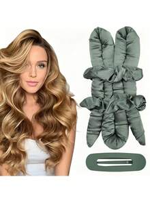 4pcs Heatless Curling Set - Satin Heatless Hair Curlers, Curling Rods, Curl Hair While Sleeping Without Heat, Hair Styling Set, Hair Accessories - Multicolor - View 14