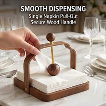 L LEESEPH Dining Table Napkin Holder, 5x5 Inch Wooden Napkin Holder, Suitable For Napkins, Cocktail Napkins, Suitable For Kitchen, Restaurant, Bar, Office, Party, Home Decor, Hotel, Cafe - Multicolor - View 7