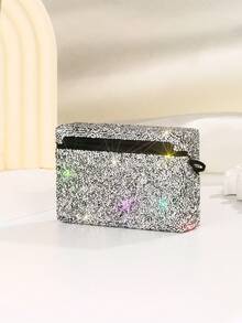 BLBLBL 1 pieza Estuche de lujo multicolor brillante para pod de cigarrillo electrónico, soporte portátil con llavero para TEREA, adecuado para uso diario, organizado ordenadamente con cobertura de 720° de strass, talla grande brillante bajo la luz - Multicolor - Ver 6
